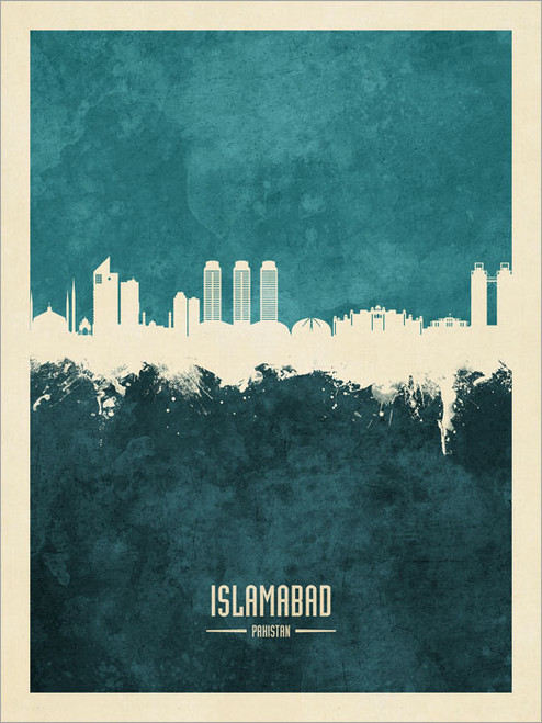Islamabad Pakistan Skyline Cityscape Poster Art Print