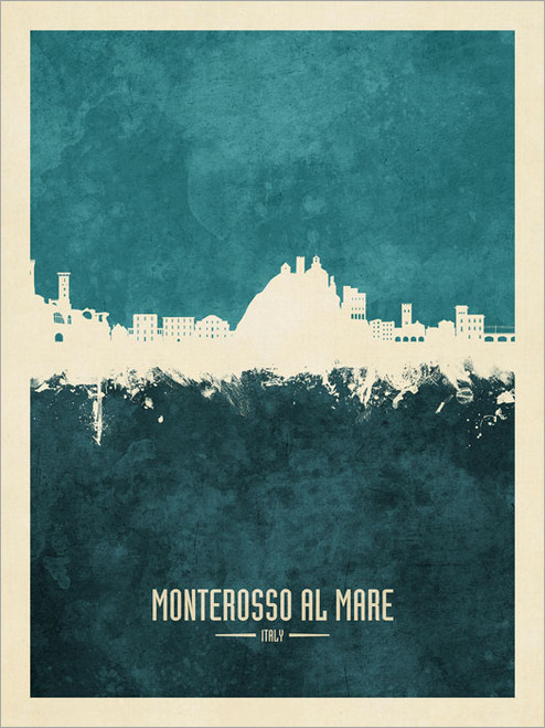 Monterosso al Mare Italy Skyline Cityscape Poster Art Print