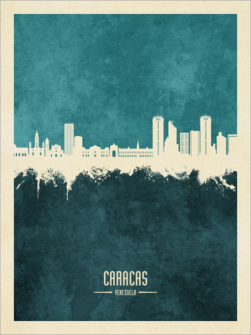 Caracas Venezuela Skyline Cityscape Poster Art Print