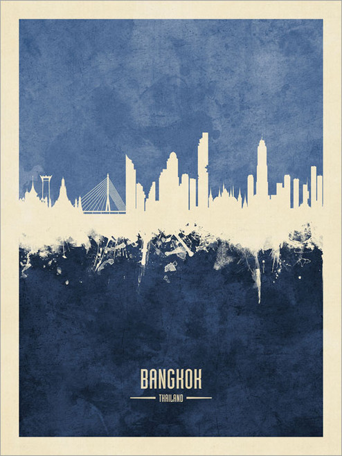 Bangkok Thailand Skyline Cityscape Poster Art Print