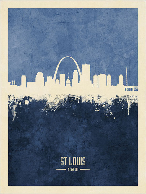 St Louis Missouri Skyline Cityscape Poster Art Print