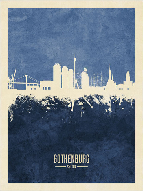 Gothenburg Sweden Skyline Cityscape Poster Art Print