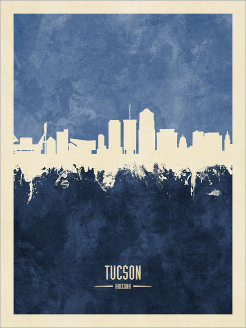 Tucson Arizona Skyline Cityscape Poster Art Print