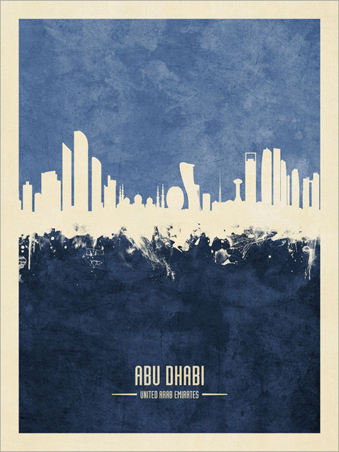 Abu Dhabi United Arab Emirates Skyline Cityscape Poster Art Print