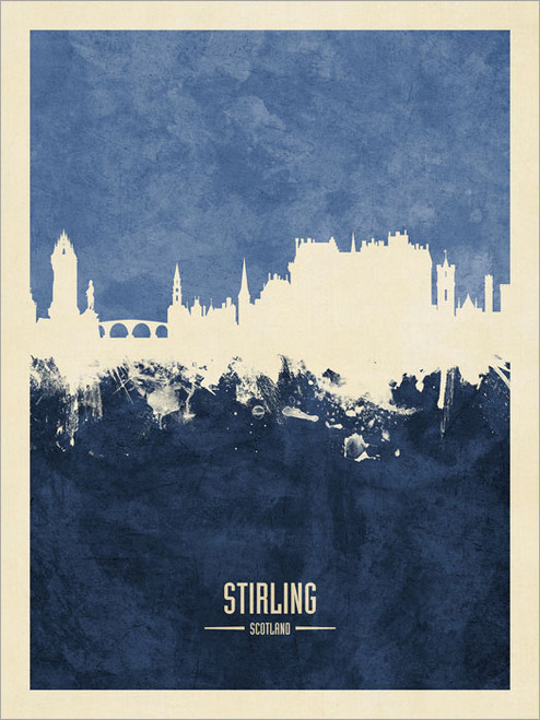Stirling Scotland Skyline Cityscape Poster Art Print