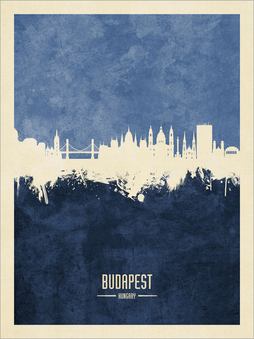 Budapest Hungary Skyline Cityscape Poster Art Print