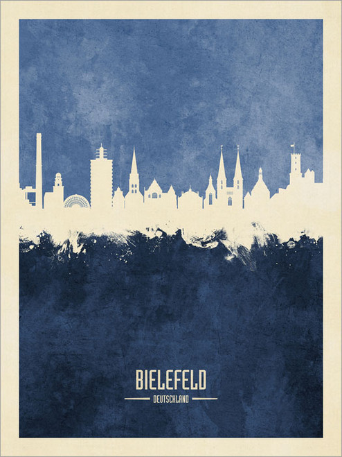 Bielefeld Deutschland Skyline Cityscape Poster Art Print