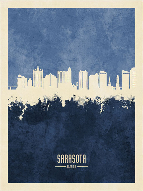Sarasota Florida Skyline Cityscape Poster Art Print