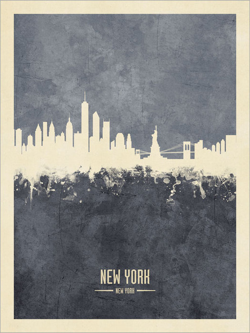 New York New York Skyline Cityscape Poster Art Print
