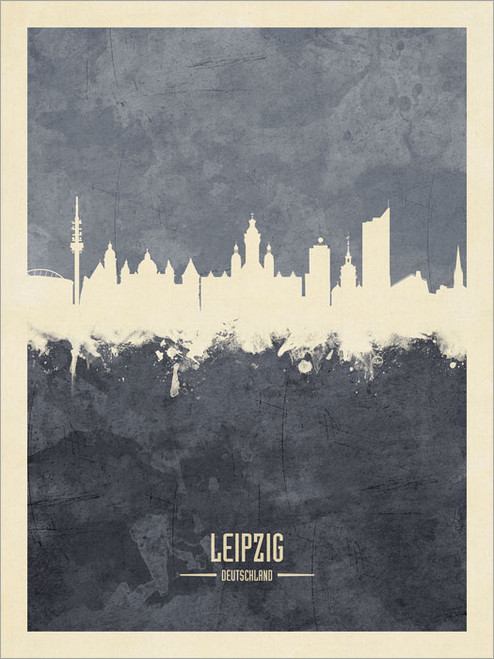 Leipzig Germany Skyline Cityscape Poster Art Print