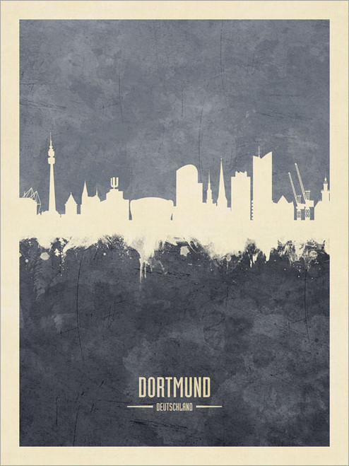 Dortmund Germany Skyline Cityscape Poster Art Print