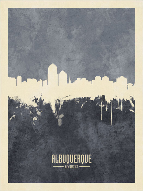 Albuquerque New Mexico Skyline Cityscape Poster Art Print