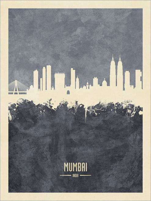 Mumbai India Skyline Cityscape Poster Art Print