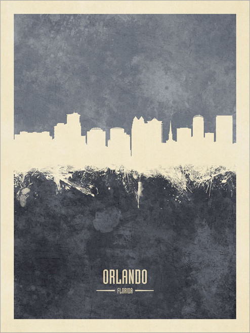 Orlando Florida Skyline Cityscape Poster Art Print