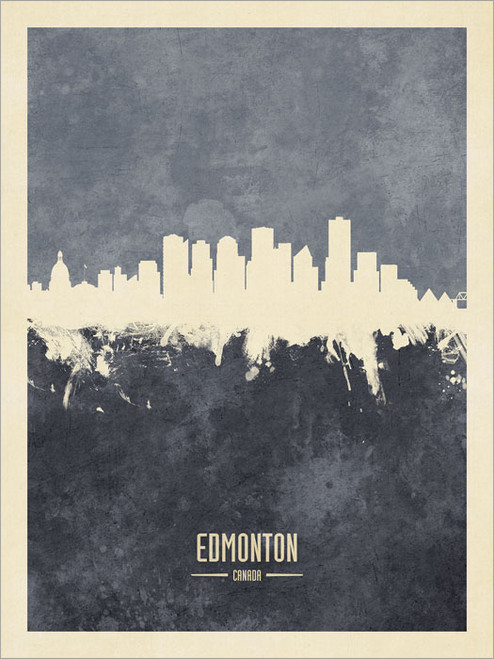 Edmonton Canada Skyline Cityscape Poster Art Print