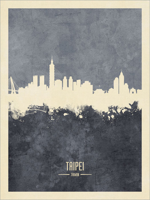 Taipei Taiwan Skyline Cityscape Poster Art Print