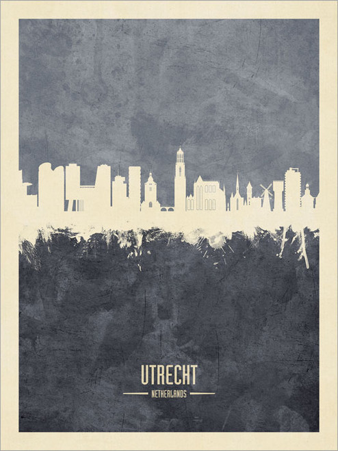 Utrecht Netherlands Skyline Cityscape Poster Art Print