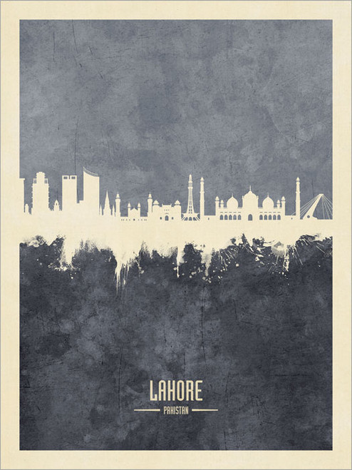 Lahore Pakistan Skyline Cityscape Poster Art Print