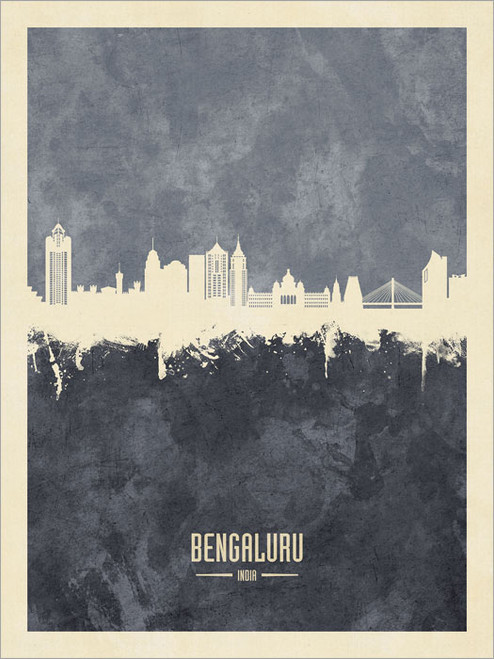 Bengaluru India Skyline Cityscape Poster Art Print