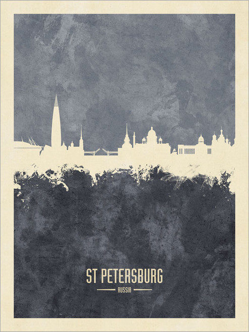 St Petersburg Russia Skyline Cityscape Poster Art Print