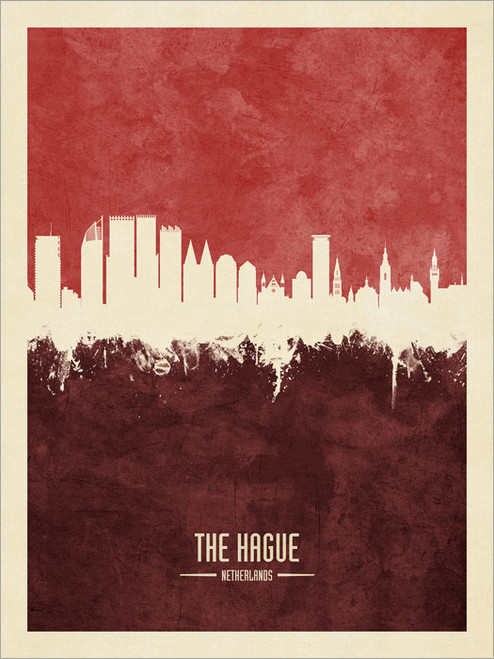 The Hague Netherlands Skyline Cityscape Poster Art Print