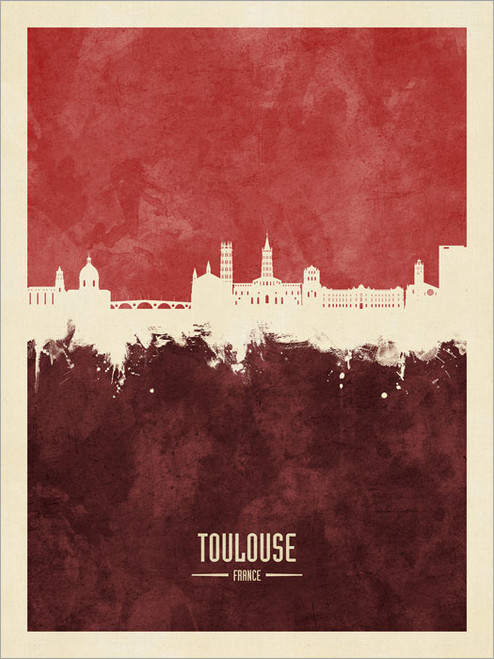 Toulouse France Skyline Cityscape Poster Art Print