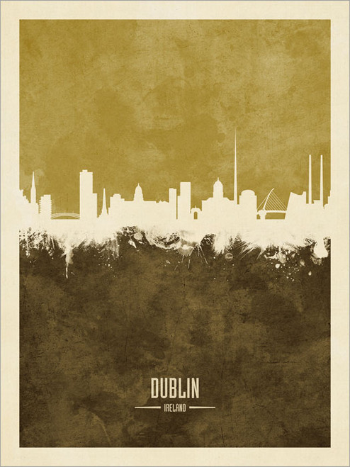 Dublin Ireland Skyline Cityscape Poster Art Print