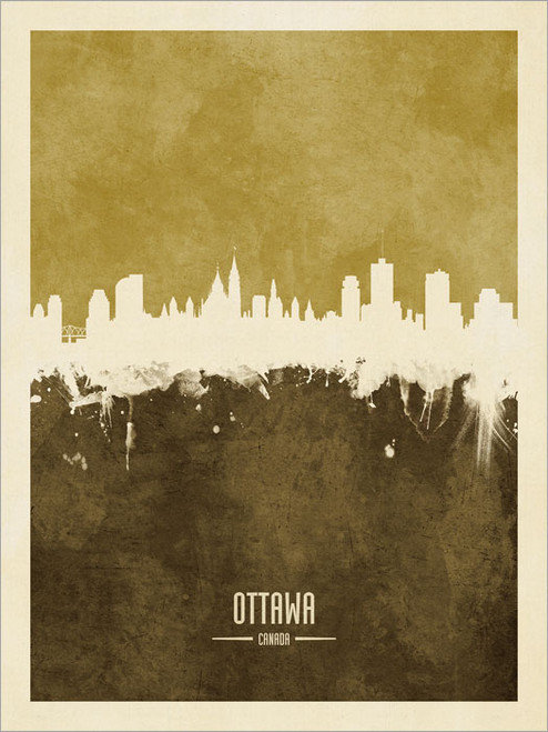 Ottawa Canada Skyline Cityscape Poster Art Print