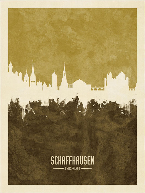 Schaffhausen Switzerland Skyline Cityscape Poster Art Print