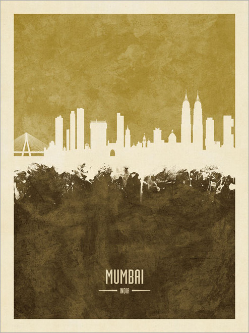 Mumbai India Skyline Cityscape Poster Art Print