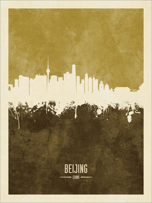 Beijing China Skyline Cityscape Poster Art Print