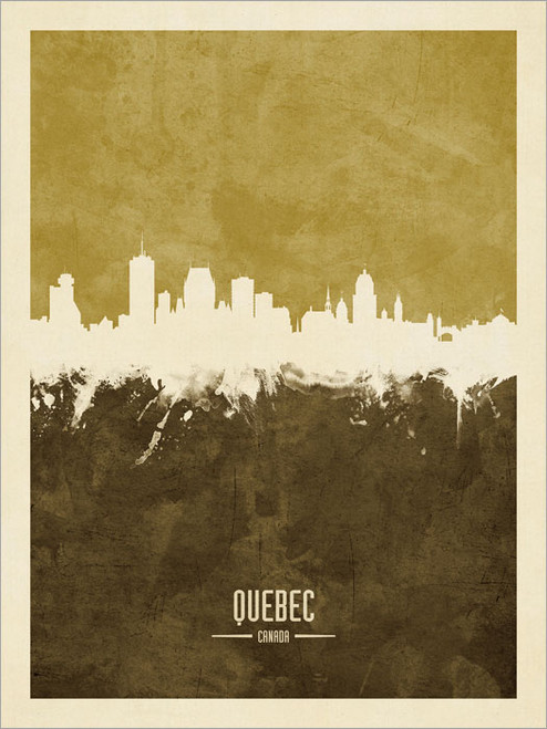 Quebec Canada Skyline Cityscape Poster Art Print