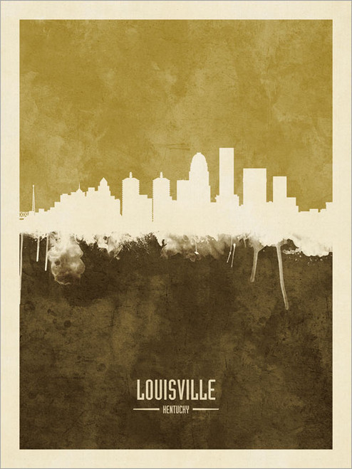 Louisville Kentucky Skyline Cityscape Poster Art Print