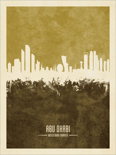 Abu Dhabi United Arab Emirates Skyline Cityscape Poster Art Print