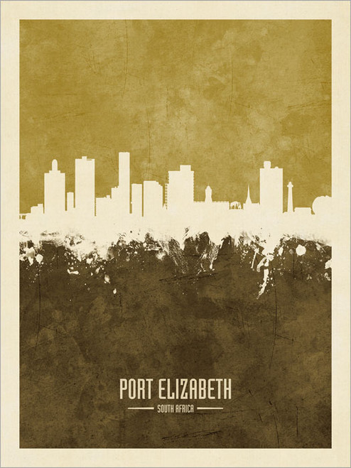 Port Elizabeth South Africa Skyline Cityscape Poster Art Print