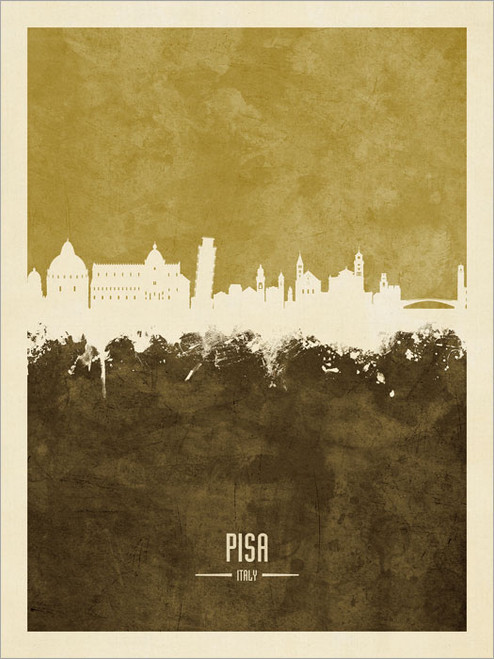 Pisa Italy Skyline Cityscape Poster Art Print