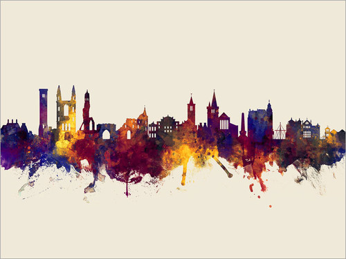 St Andrews Scotland Skyline Cityscape Poster Art Print