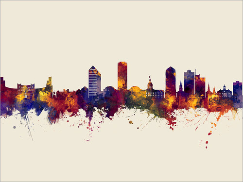 Tallahassee Florida Skyline Cityscape Poster Art Print