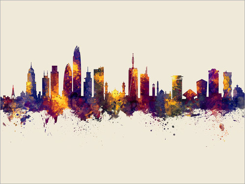 Nairobi Kenya Skyline Cityscape Poster Art Print