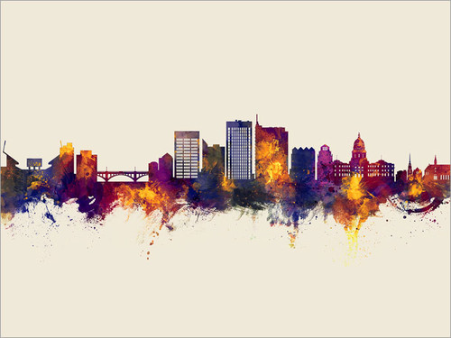 Boise Idaho Skyline Cityscape Poster Art Print