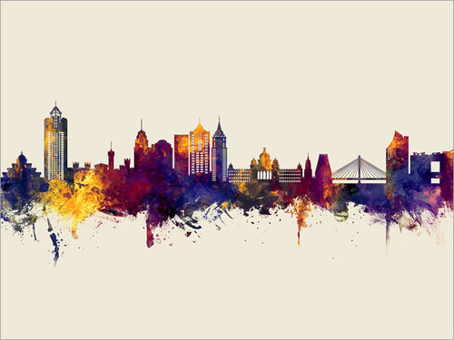 Bengaluru India Skyline Cityscape Poster Art Print