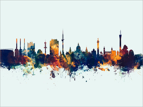 Hannover Germany Skyline Cityscape Poster Art Print