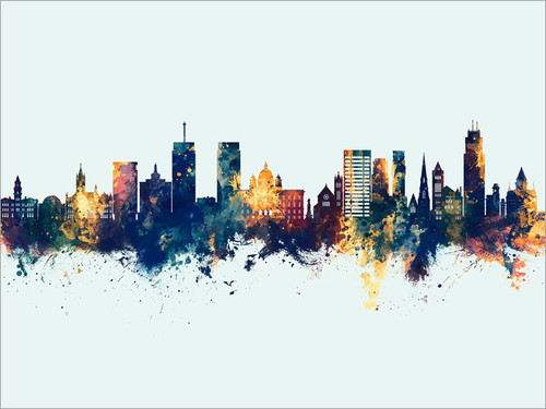 Syracuse New York Skyline Cityscape Poster Art Print