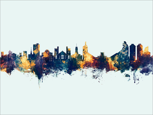 Boulder Colorado Skyline Cityscape Poster Art Print