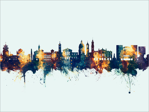 Nice France Skyline Cityscape Poster Art Print