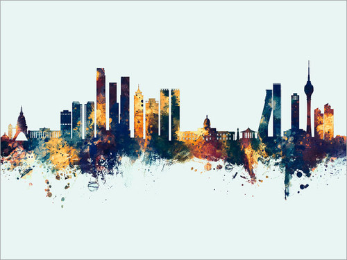 Colombo Sri Lanka Skyline Cityscape Poster Art Print