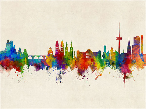 Koblenz Germany Skyline Cityscape Poster Art Print