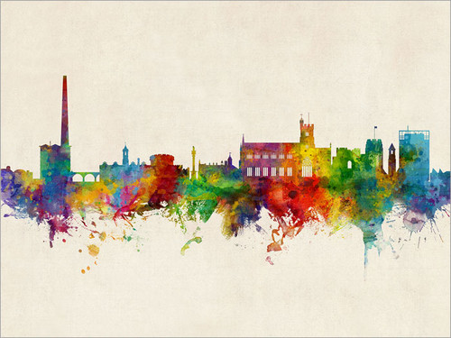 Carlisle England Skyline Cityscape Poster Art Print