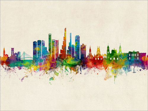 Bogotá Colombia Skyline Cityscape Poster Art Print