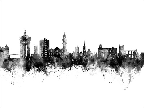 Colchester England Skyline Cityscape Poster Art Print